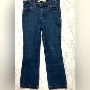 Gap Long & Lean Flare Jeans Size 8 Blue 90’s Style Wide Leg Boho